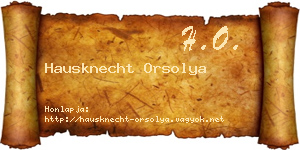 Hausknecht Orsolya névjegykártya